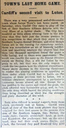Match Report: Luton Town FC vs Cardiff City (19th Apr 1913)