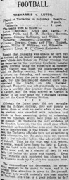 Match Report: Treharris vs Luton Town FC (18th Oct 1913)