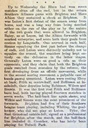 Match Report: Brighton & Hove Albion vs Luton Town FC (22nd Oct 1913)