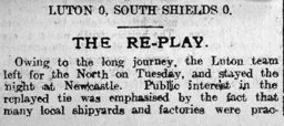 Match Report: South Shields vs Luton Town FC (17th Dec 1913)