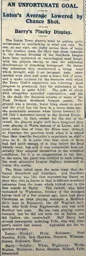Match Report: Luton Town FC vs Barry (21st Feb 1914)