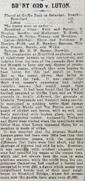 Match Report: Brentford vs Luton Town FC (11th Apr 1914)