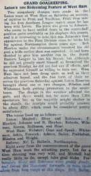 Match Report: West Ham United vs Luton Town FC (12th Sep 1914)