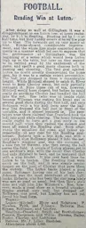 Match Report: Luton Town FC vs Reading (30th Sep 1914)