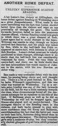 Match Report: Luton Town FC vs Reading (30th Sep 1914)