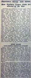 Match Report: Cardiff City vs Luton Town FC (10th Oct 1914)