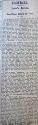 Match Report: Luton Town FC vs Bristol Rovers (21st Oct 1914)