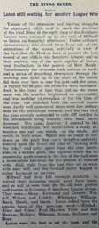 Match Report: Luton Town FC vs Millwall (28th Nov 1914)