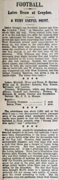 Match Report: Croydon Common vs Luton Town FC (12th Dec 1914)
