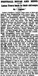 Match Report: Luton Town FC vs Portsmouth (6th Mar 1915)