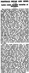 Match Report: Swindon Town vs Luton Town FC (13th Mar 1915)