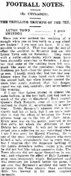 Match Report: Luton Town FC vs Swindon Town (27th Sep 1919)