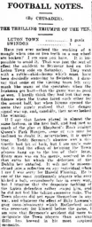 Match Report: Luton Town FC vs Swindon Town (27th Sep 1919)