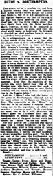 Match Report: Luton Town FC vs Southampton (25th Dec 1919)