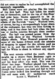 Match Report: Luton Town FC vs Watford (5th Apr 1920)