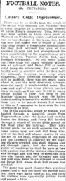 Match Report: Luton Town FC vs Swansea Town (11th Sep 1920)