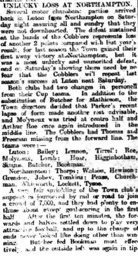 Match Report: Northampton Town vs Luton Town FC (15th Jan 1921)