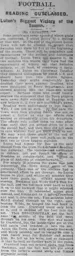 Match Report: Luton Town FC vs Reading (9th Feb 1921)