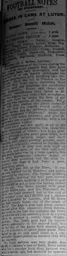 Match Report: Luton Town FC vs Plymouth Argyle (19th Mar 1921)