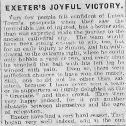 Match Report: Exeter City vs Luton Town FC (2nd Apr 1921)