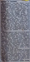 Match Report: Reading vs Luton Town FC (21st Jan 1922)