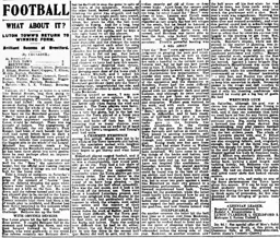 Match Report: Brentford vs Luton Town FC (18th Feb 1922)