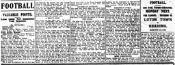 Match Report: Luton Town FC vs Brentford (25th Feb 1922)