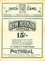 Programme: Luton Town FC vs Charlton Athletic (15th Apr 1922)