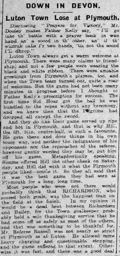 Match Report: Plymouth Argyle vs Luton Town FC (1st Oct 1921)