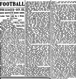 Match Report: Merthyr Town vs Luton Town FC (15th Oct 1921)
