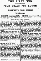 Match Report: Luton Town FC vs Brentford (4th Sep 1922)