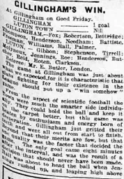 Match Report: Gillingham vs Luton Town FC (30th Mar 1923)