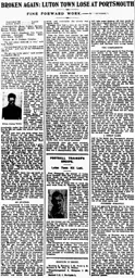 Match Report: Portsmouth vs Luton Town FC (22nd Sep 1923)