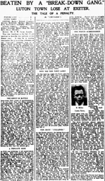 Match Report: Exeter City vs Luton Town FC (6th Oct 1923)