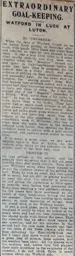 Match Report: Luton Town FC vs Watford (3rd Nov 1923)