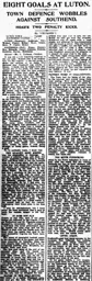 Match Report: Luton Town FC vs Southend United (29th Dec 1923)