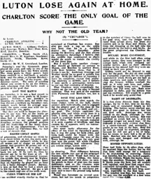 Match Report: Luton Town FC vs Charlton Athletic (29th Mar 1924)