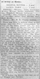 Match Report: Bristol Rovers vs Luton Town FC (21st Apr 1924)