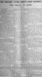 Match Report: Luton Town FC vs Millwall (1st Sep 1924)