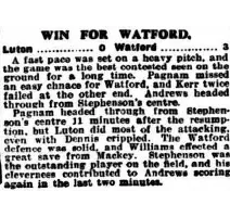 Match Report: Luton Town FC vs Watford (26th Dec 1924)