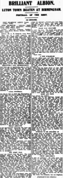 Match Report: West Bromwich Albion vs Luton Town FC (10th Jan 1925)