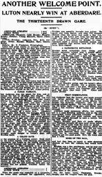 Match Report: Aberdare Athletic vs Luton Town FC (14th Feb 1925)