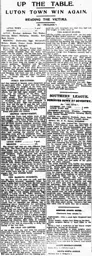 Match Report: Luton Town FC vs Reading (21st Mar 1925)