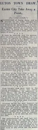 Match Report: Luton Town FC vs Exeter City (10th Oct 1925)