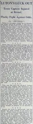 Match Report: Bristol City vs Luton Town FC (5th Dec 1925)