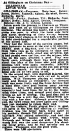 Match Report: Gillingham vs Luton Town FC (25th Dec 1925)
