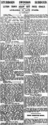 Match Report: Luton Town FC vs Swindon Town (13th Feb 1926)