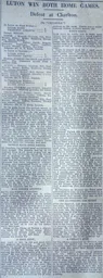 Match Report: Luton Town FC vs Charlton Athletic (2nd Apr 1926)