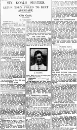 Match Report: Luton Town FC vs Aberdare Athletic (23rd Oct 1926)