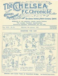Programme: Chelsea vs Luton Town FC (8th Jan 1927)